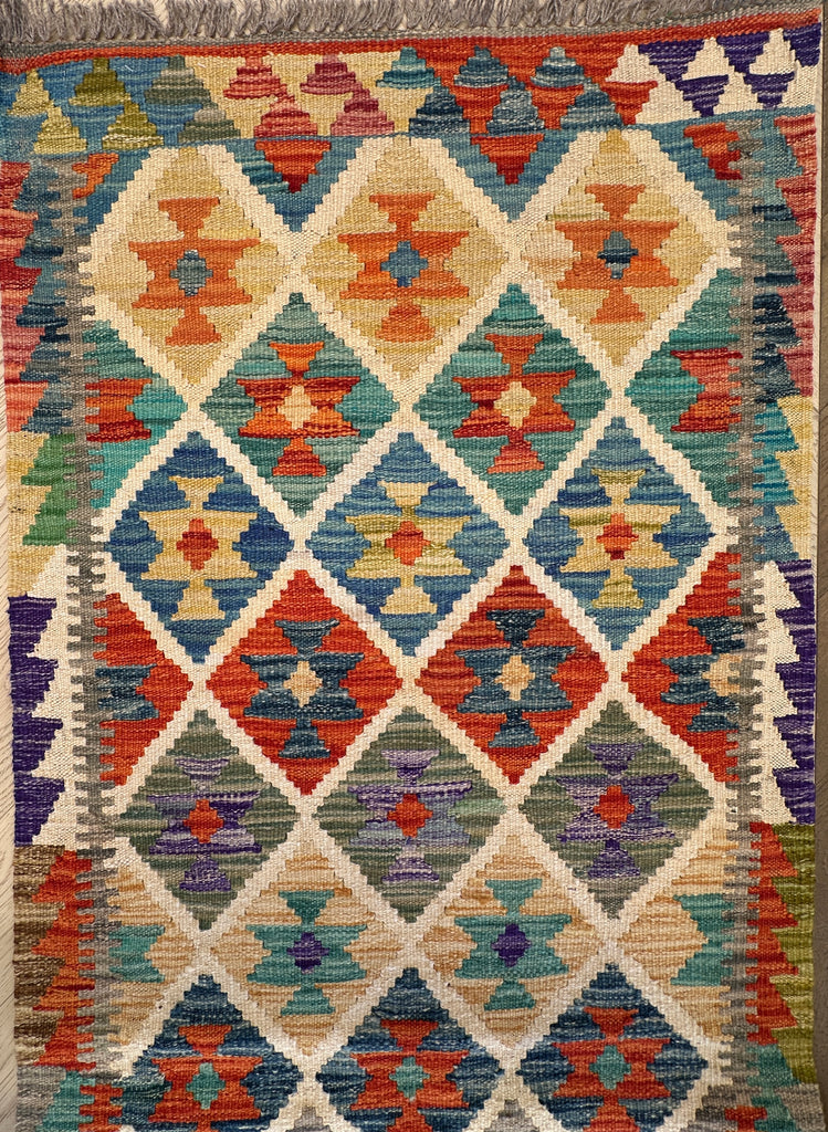Afghan hand made Kilim runner 305x75 cm