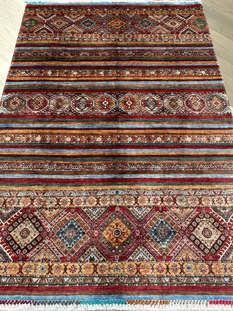 Afghan handmade rug,Chobi. Size: 246x174 cm