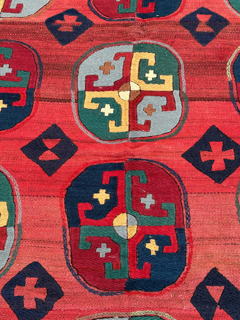 Afghan handmade tribal rug Suzani, size 278x194 cm