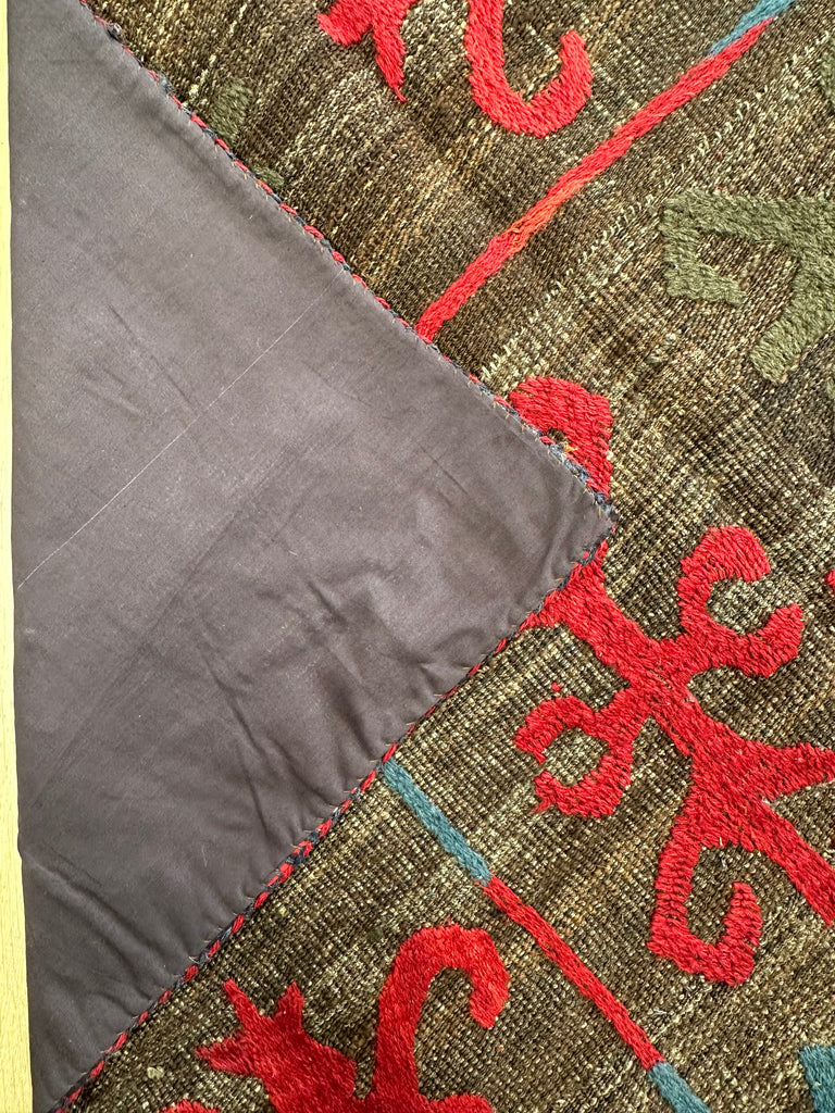 Afghan handmade tribal rug Suzani, size 200x146 cm