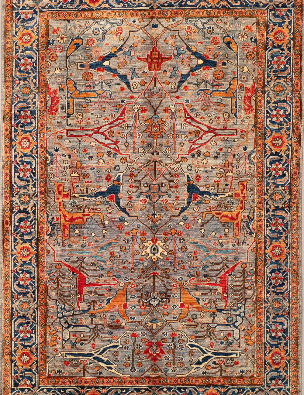 Bidjar brown rustic Area Rug, Tribal Rug 182x276