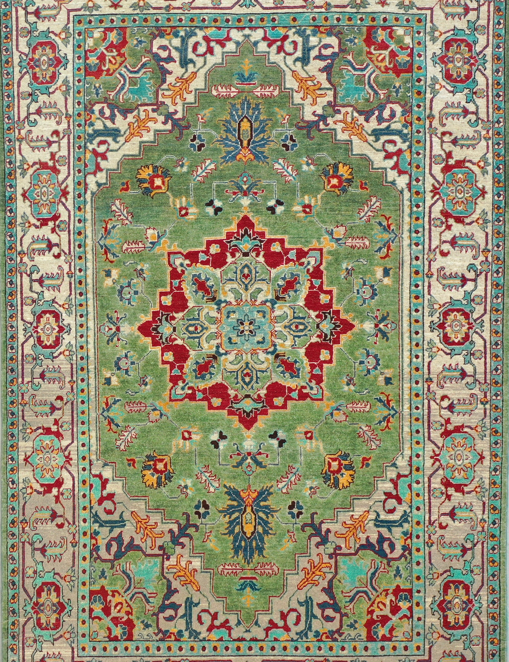 Green Kazak handmade rug 307x192cm