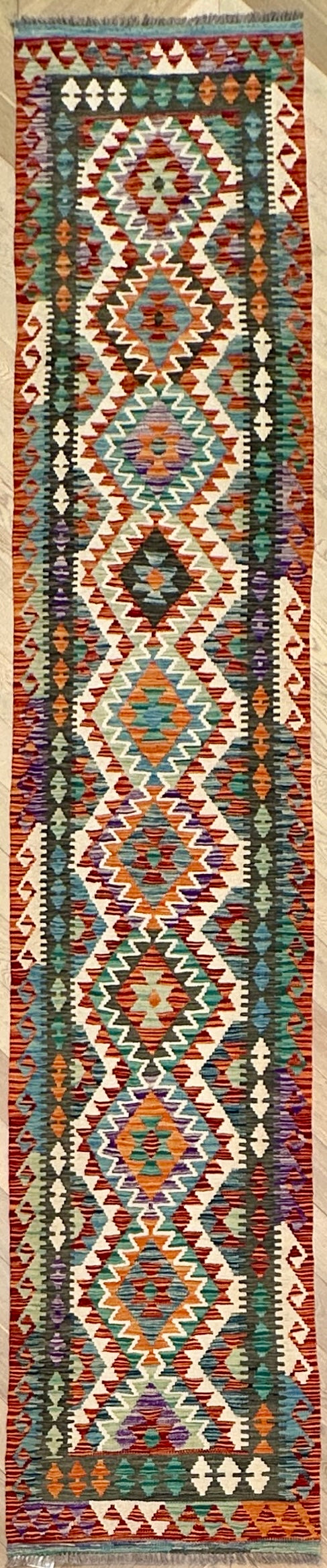 Afghan hand made Kilim runner 415x79cm