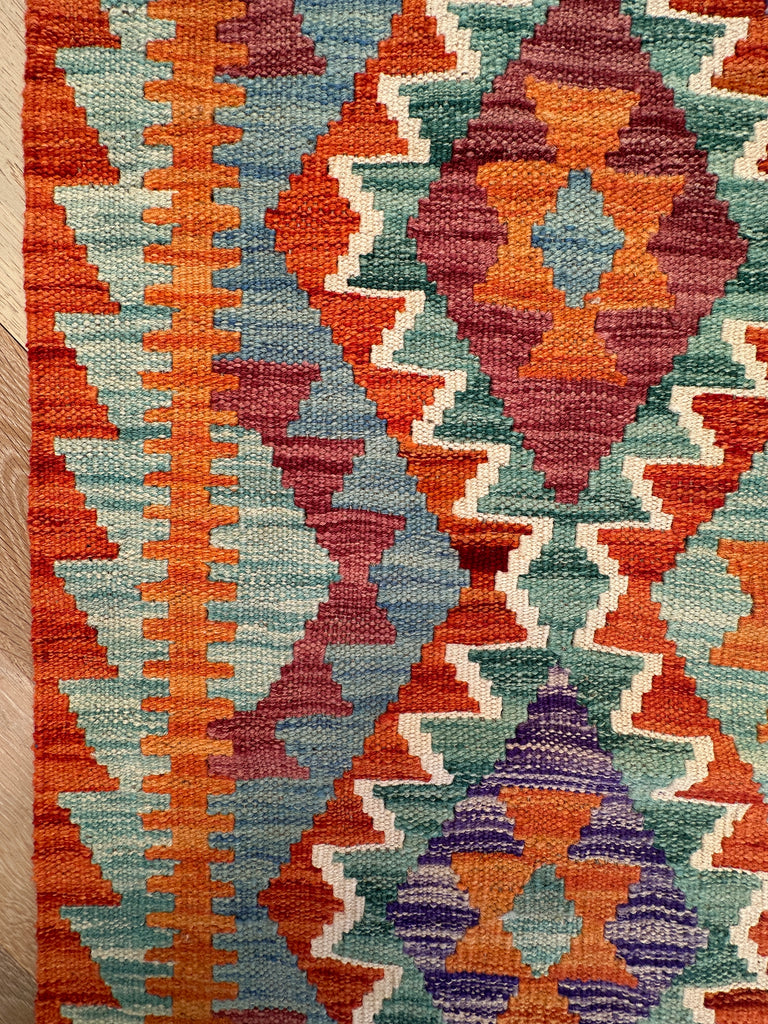 Afghan hand made Kilim runner 405x82 cm