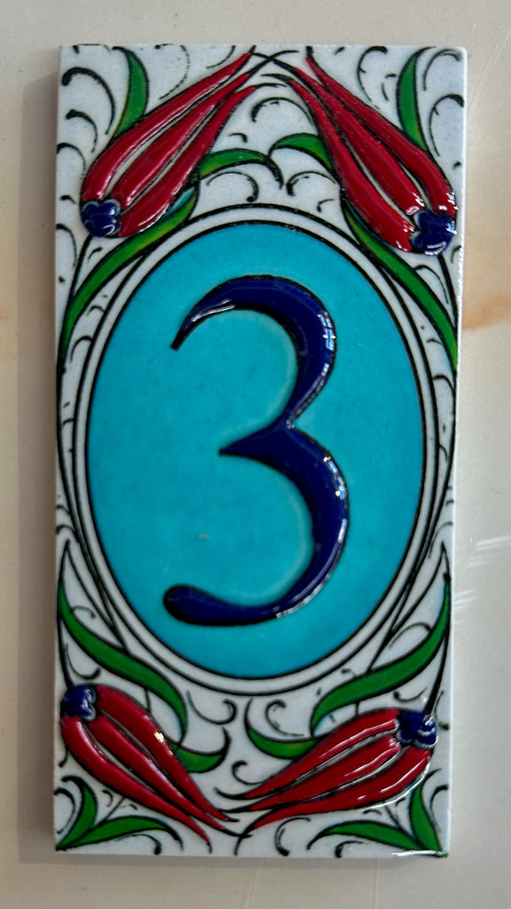 Handmade Hand Painted Turkish Door Numbers| HOUSE NUMBER