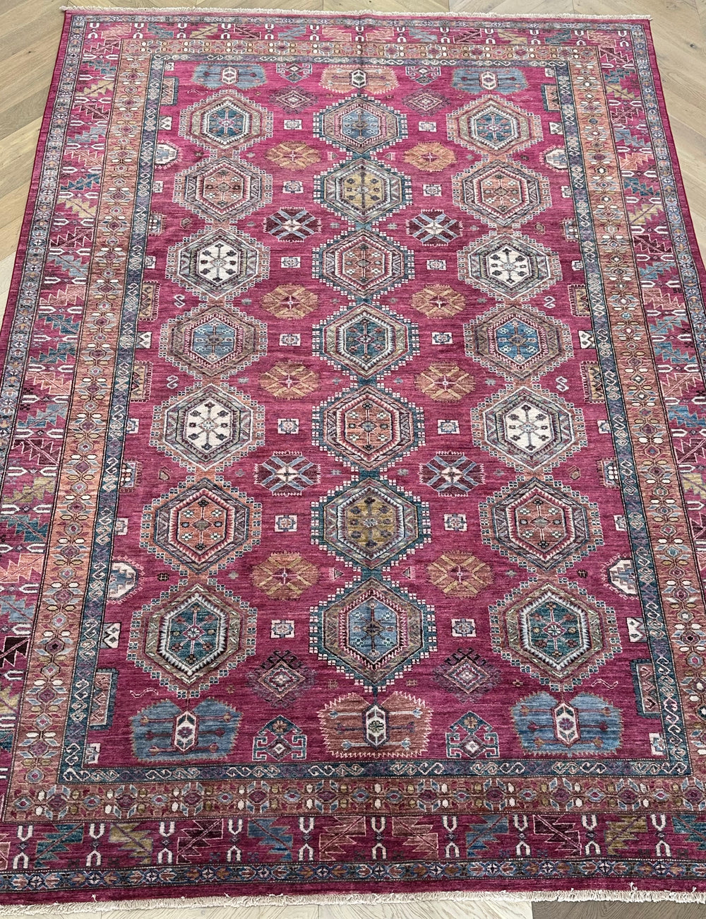 Afghan handmade rug,Chobi. Size:354x250 cm