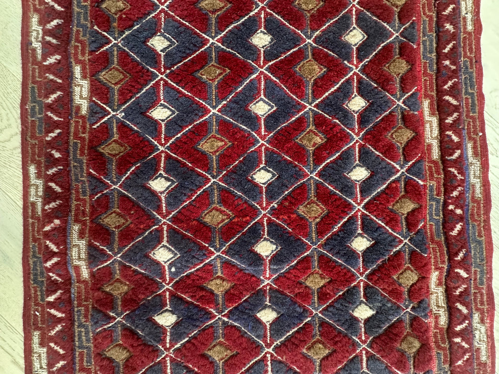 HANDMADE AFGHAN MUSHWANI KILIM | 213x62 CM|