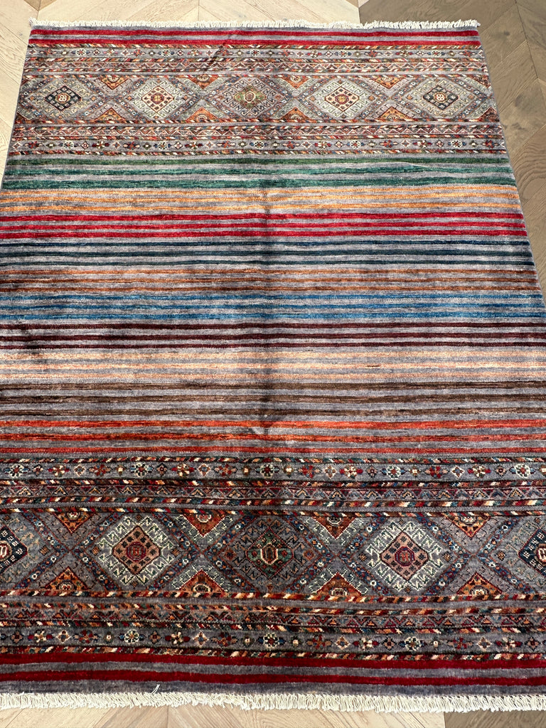 Afghan handmade rug,Chobi . Size: 191x150 cm