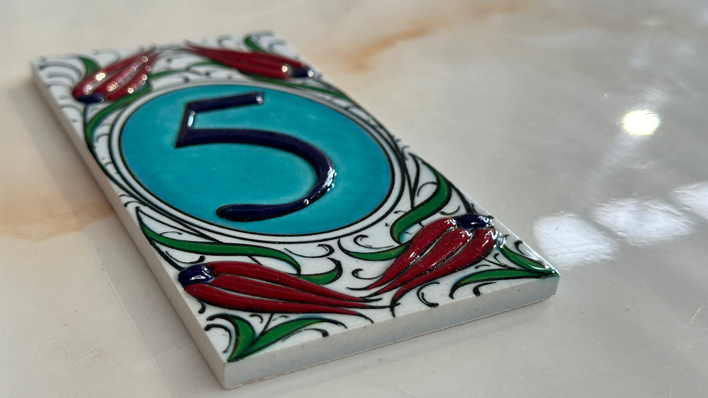 Handmade Hand Painted Turkish Door Numbers| HOUSE NUMBER