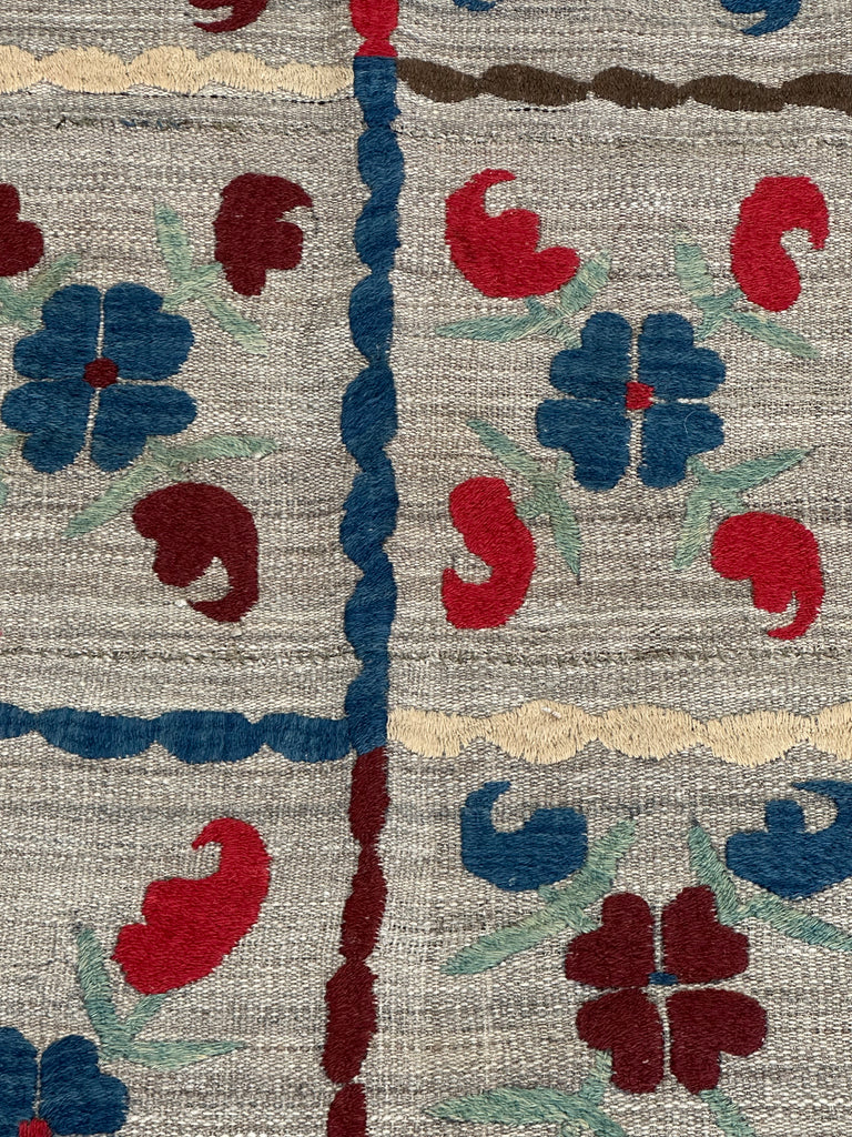 Afghan handmade tribal rug Suzani, size 182x172 cm