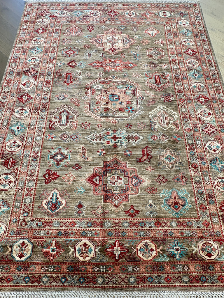 Afghan handmade rug,Chobi. Size: 237x174 cm