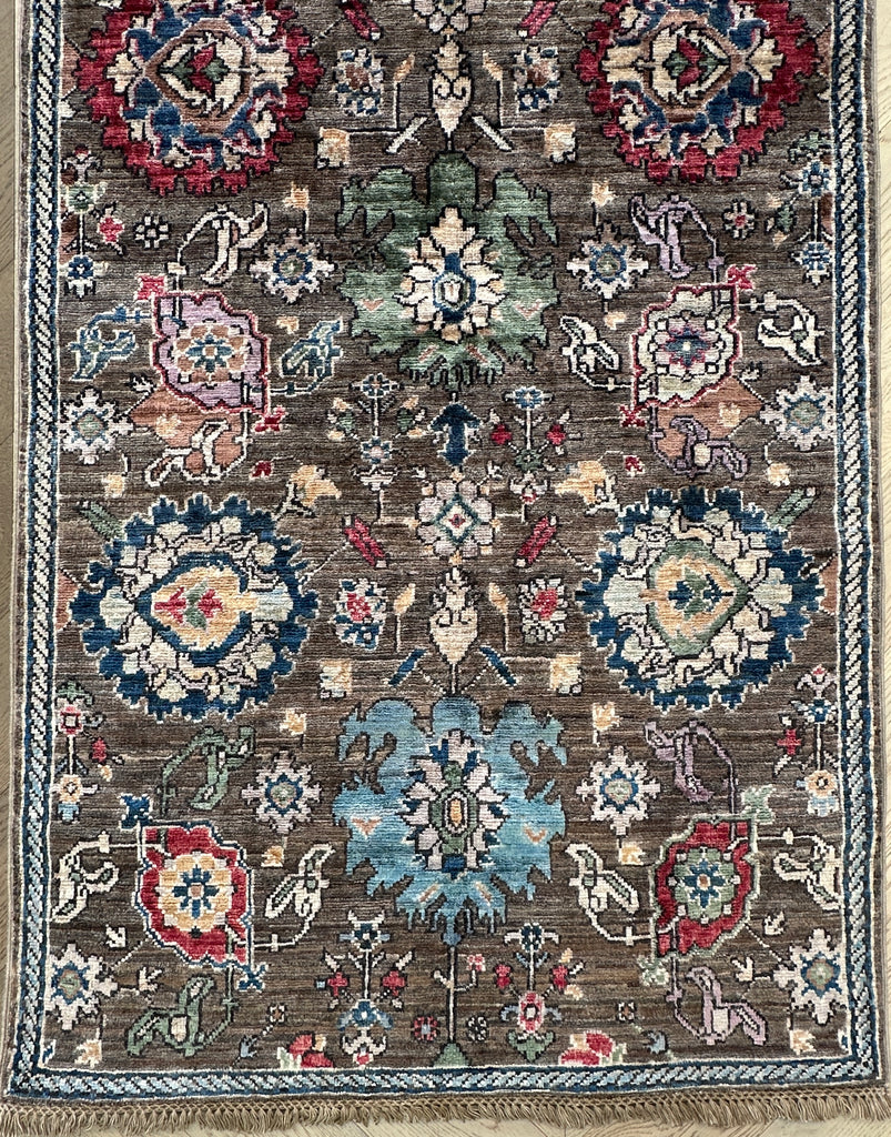 Afghan handmade Chobi runner 344x86 cm