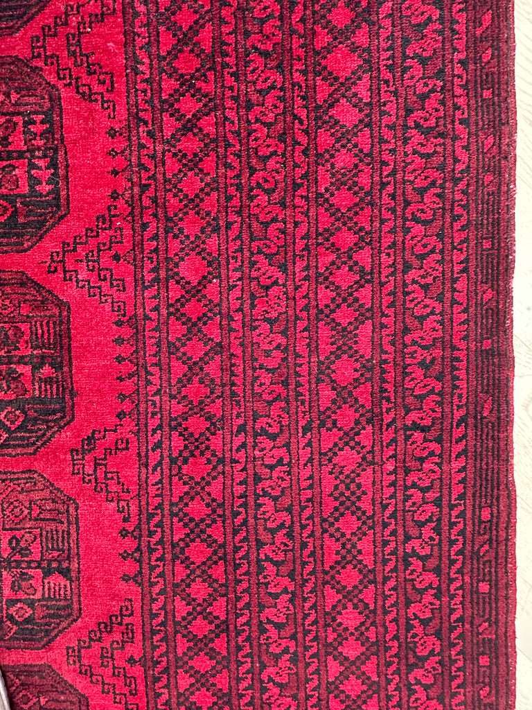 Rare Afghan Turkman elephant foot rug  295x200 cm