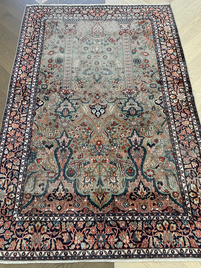 Vintage Turkish handmade rug 185x123 cm