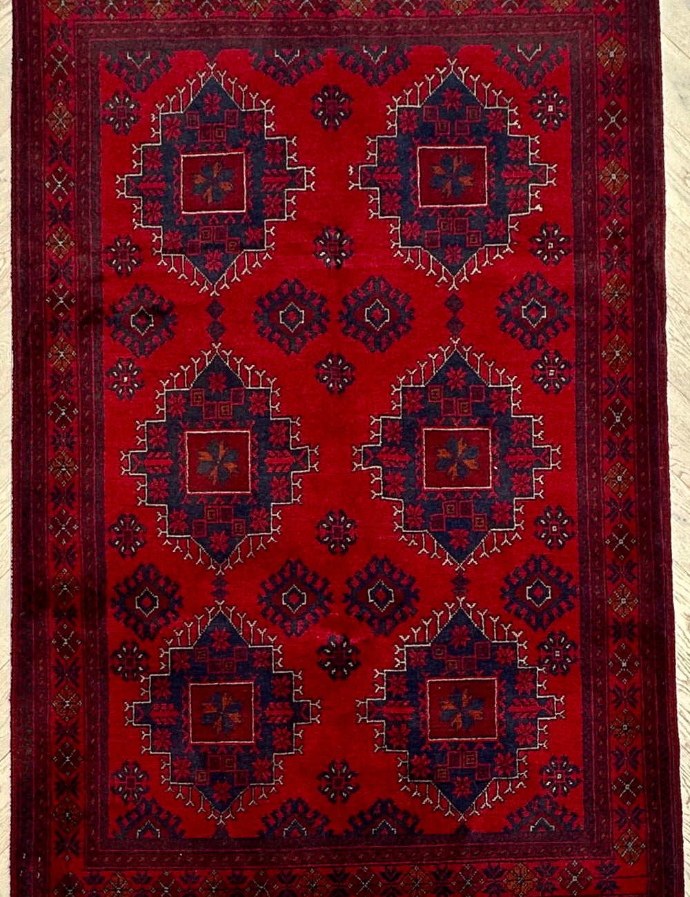 Afghan elephant foot rug 192x128 cm