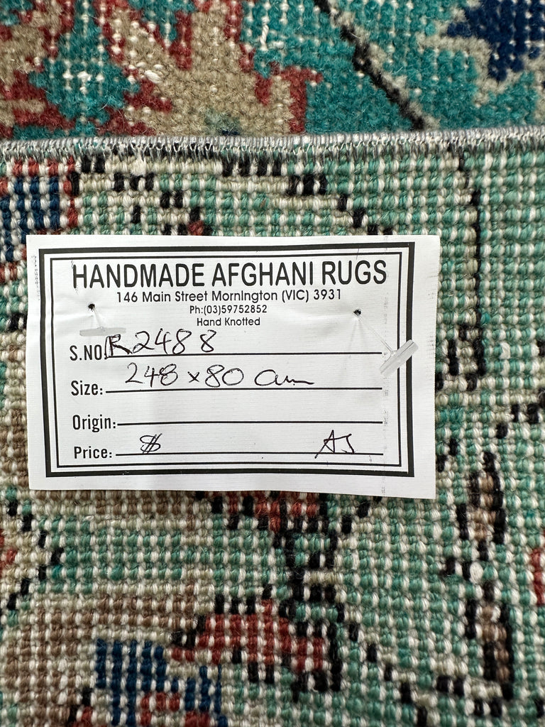 Turkish hand made runner 248x80 cm no