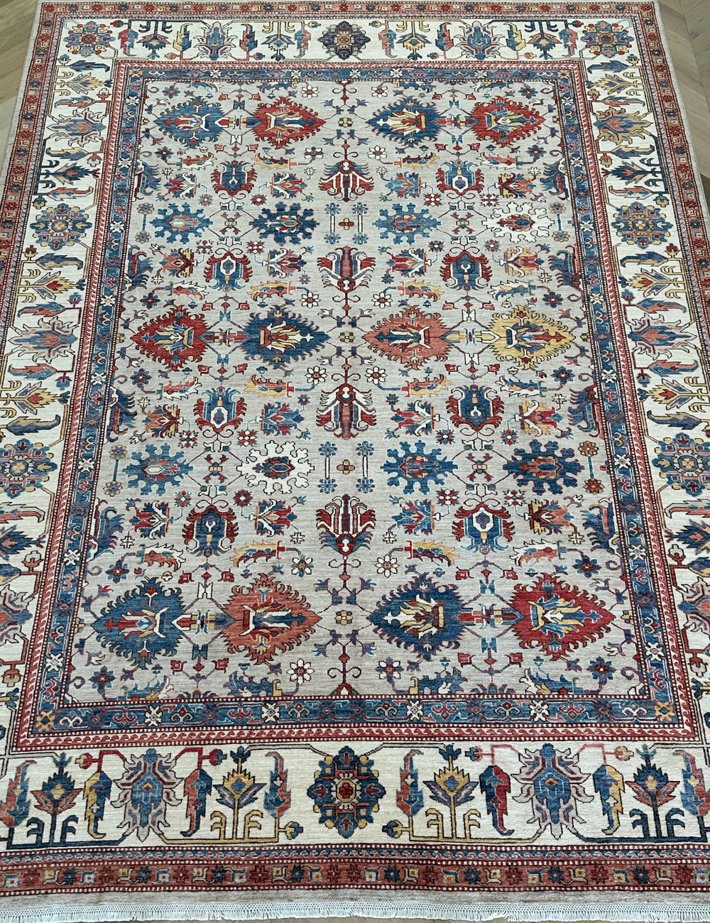 Afghan handmade rug,Chobi. Size:367x268cm