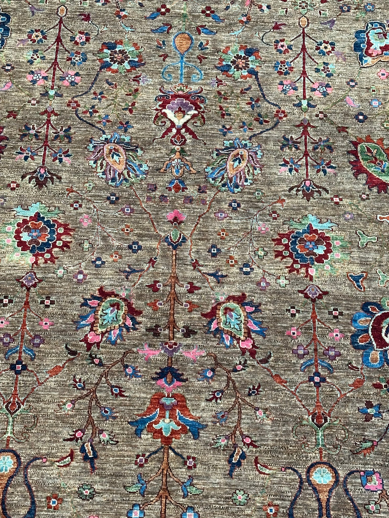 Afghan handmade rug,Chobi. Size:372x253 cm