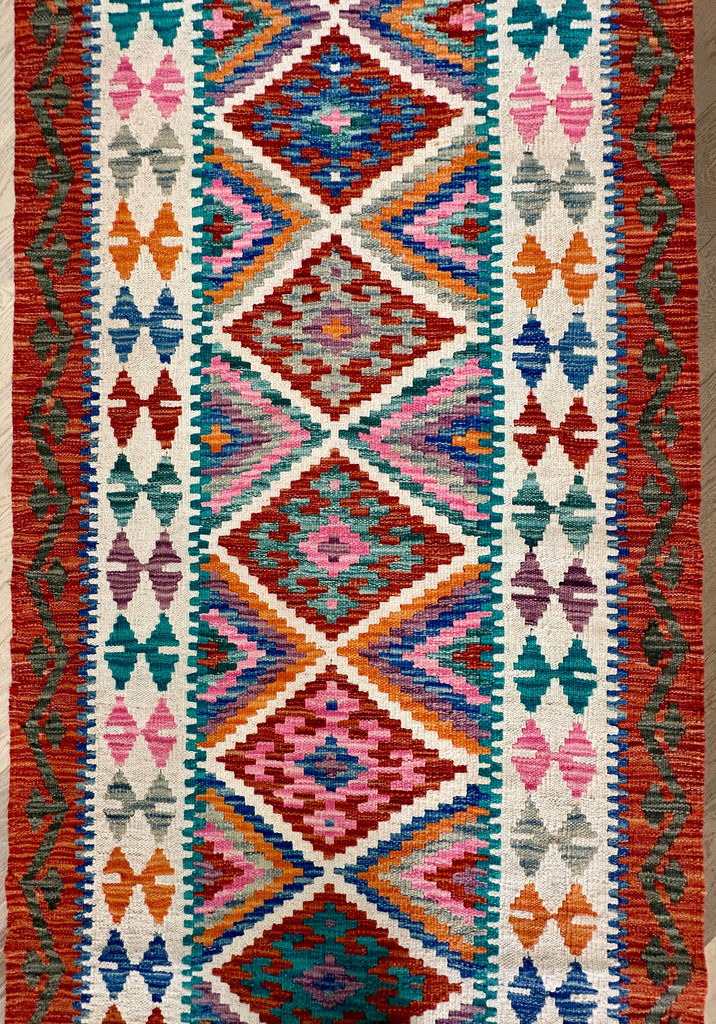 Afghan hand made Kilim runner 299x89 cm