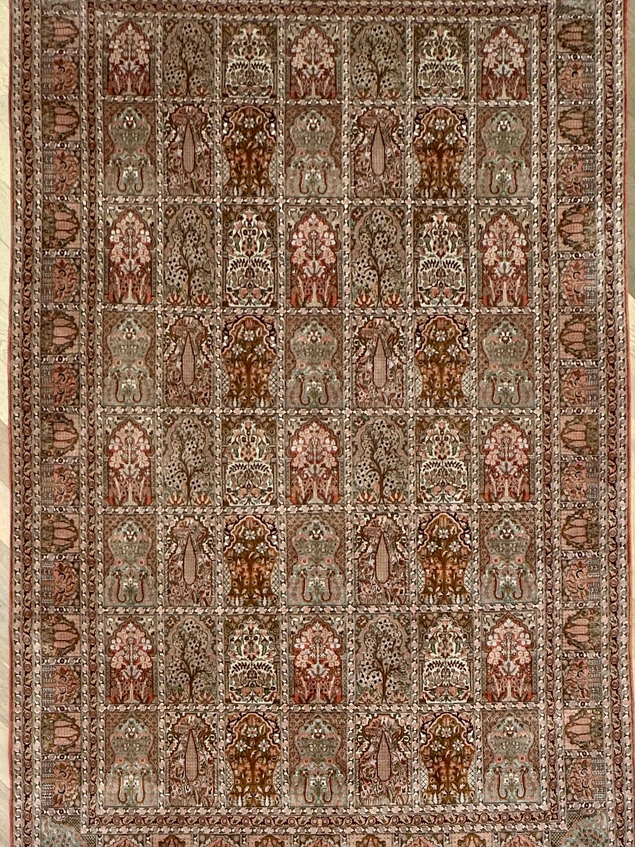 Pure Silk  handmade Persian rug 290x183cm