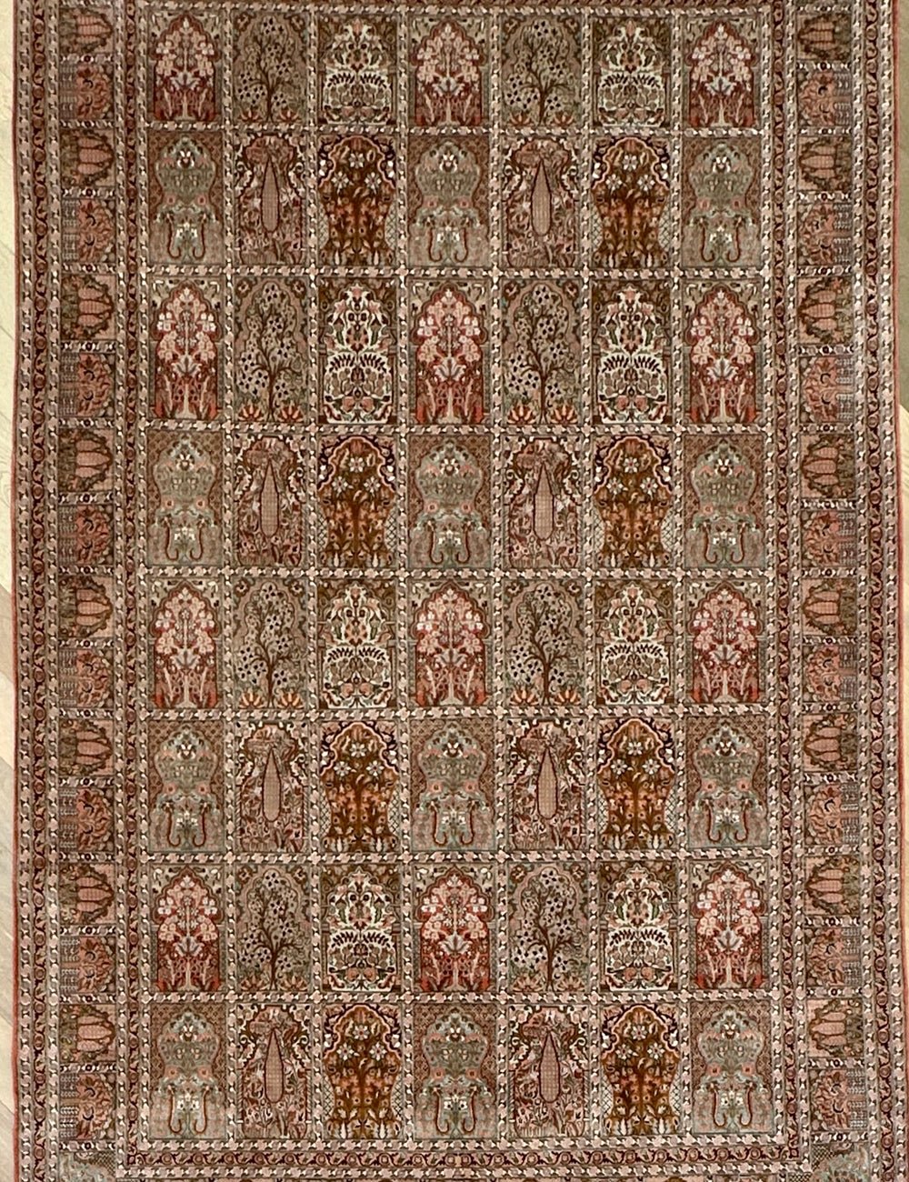 Pure Silk  handmade Persian rug 290x183cm