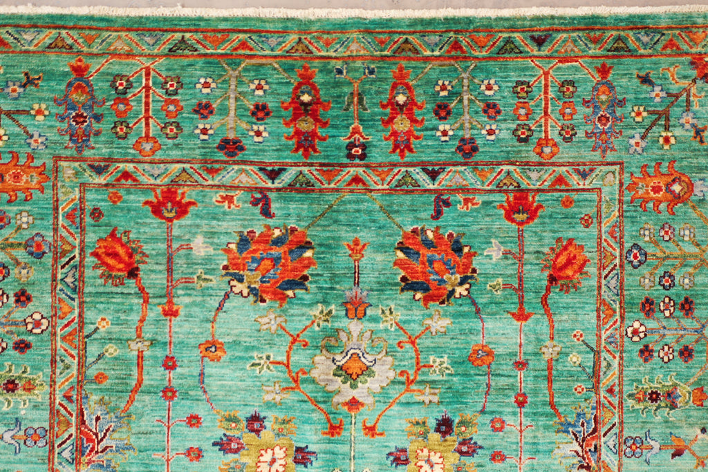 Turquoise Afghan Chobi rug 178x249cm