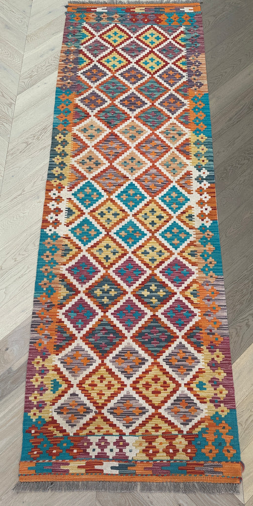 Afghan hand made Kilim runner 287x86 cm