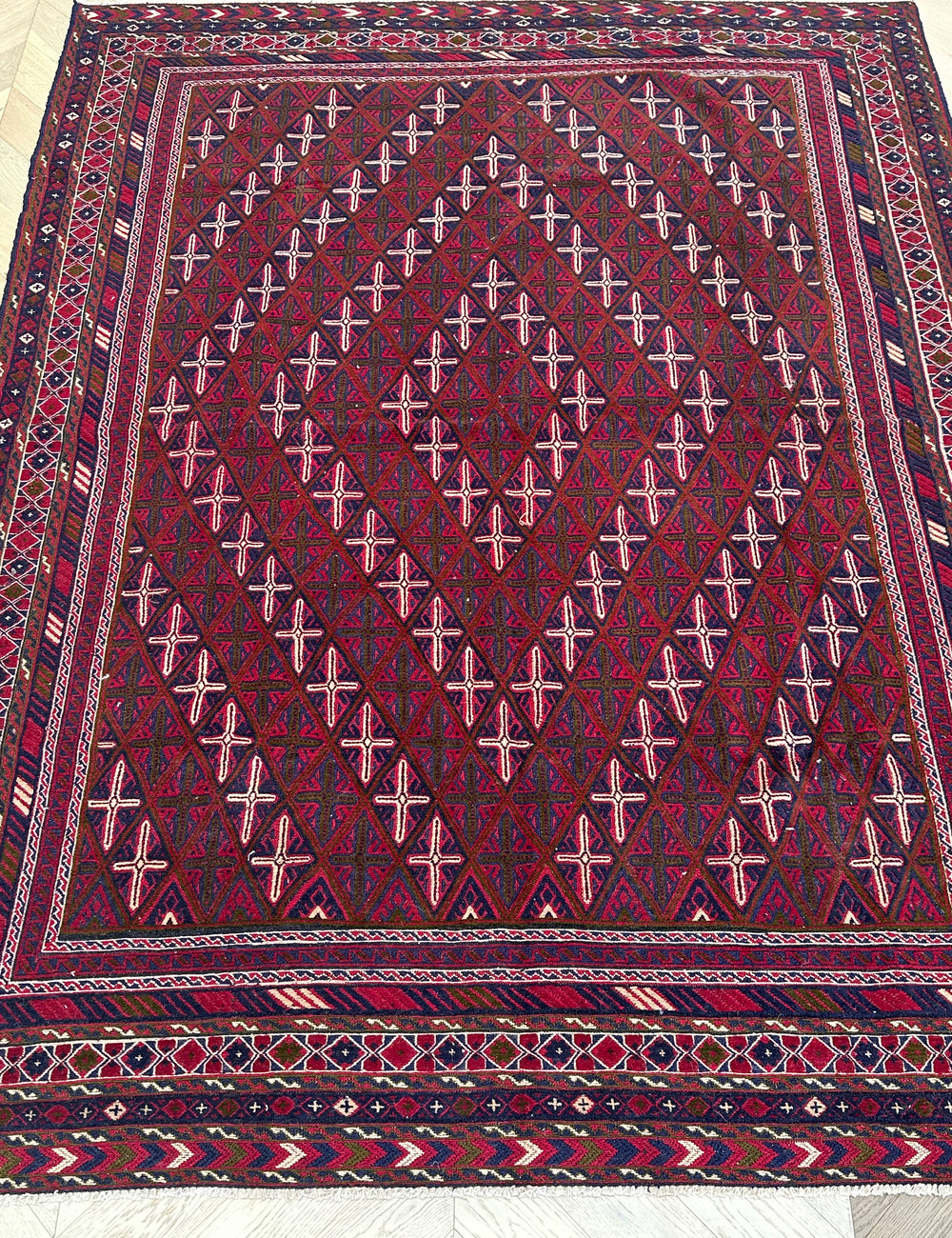 HANDMADE AFGHAN MUSHWANI KILIM | 281x214 CM|