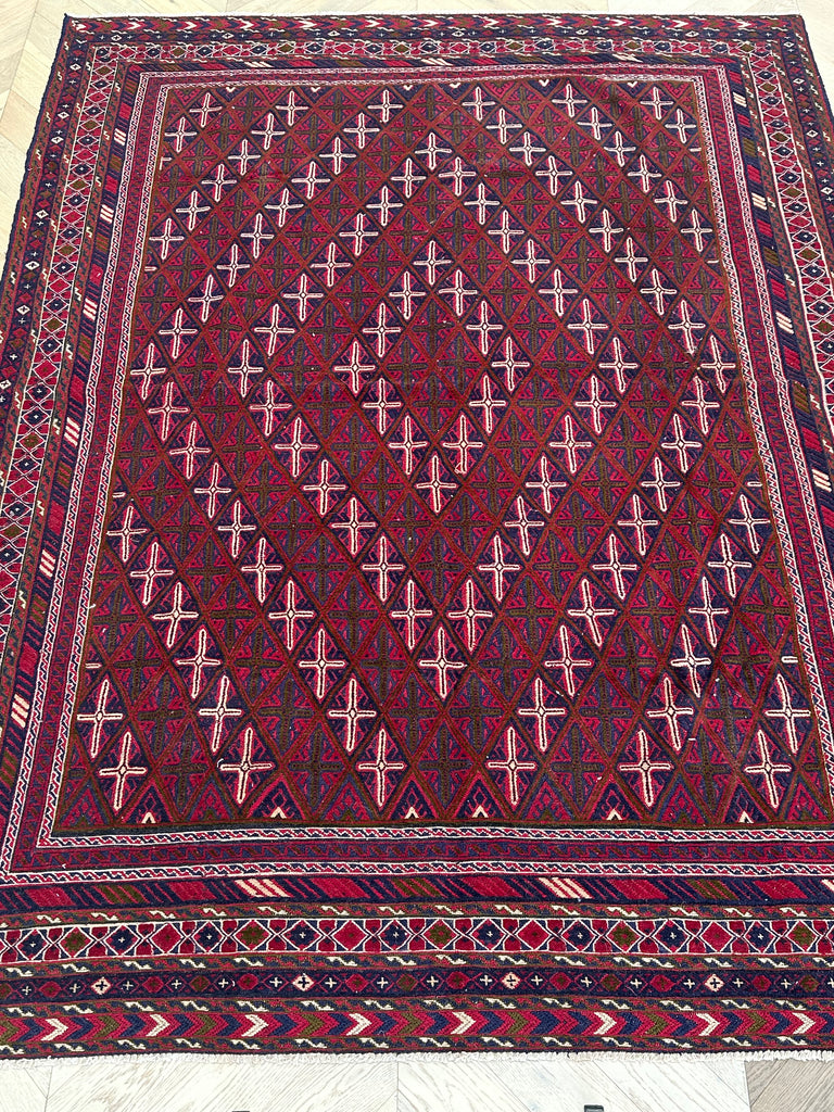 HANDMADE AFGHAN MUSHWANI KILIM | 281x214 CM|