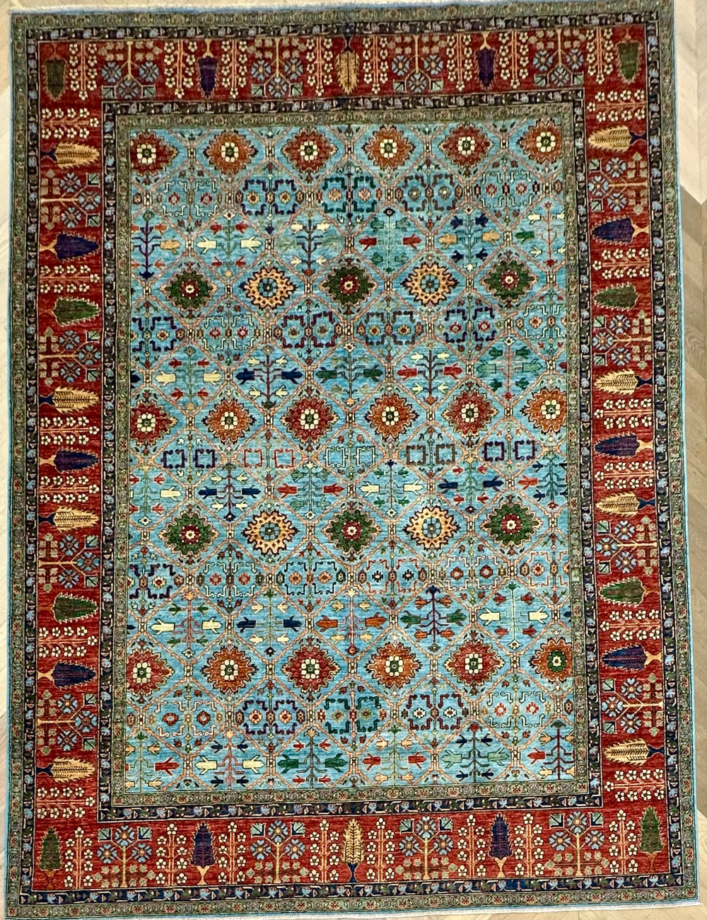 Afghan handmade rug,Chobi. Size:363x272cm