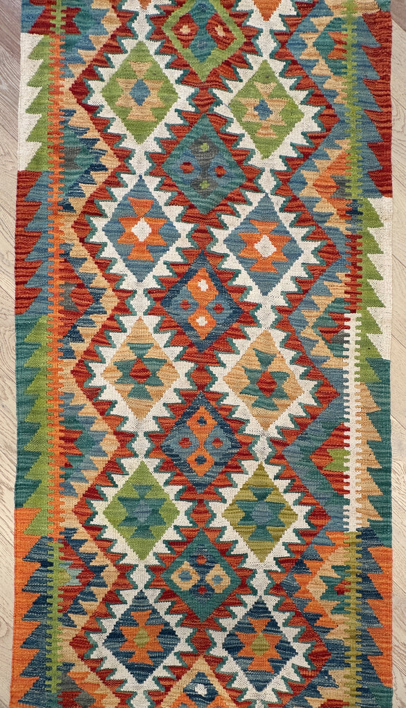 Afghan hand made Kilim runner 396x81 cm
