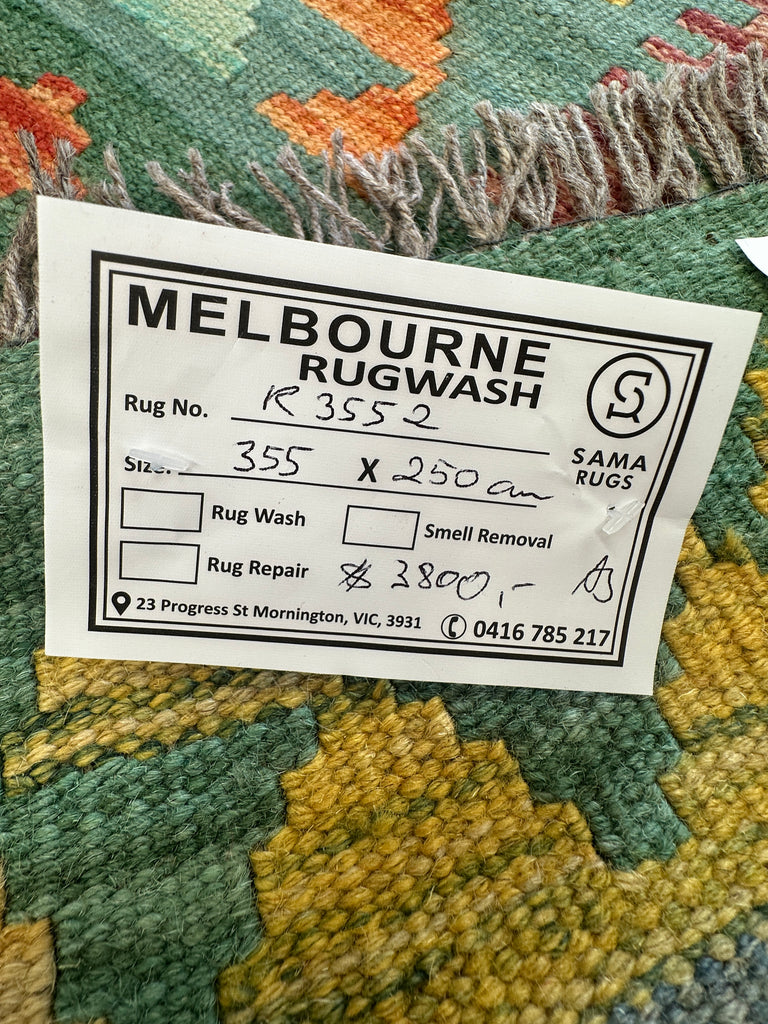 Afghan hand made Kilim  355x250 cm