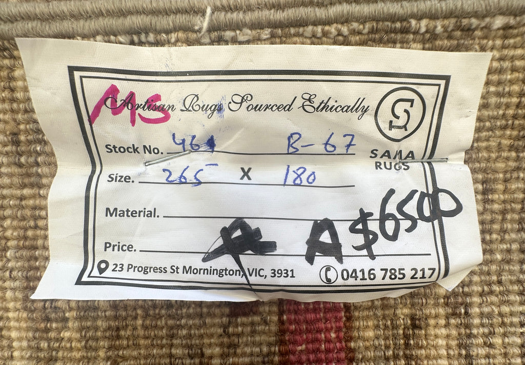 Afghan handmade rug,Chobi . Size: 265x180 cm