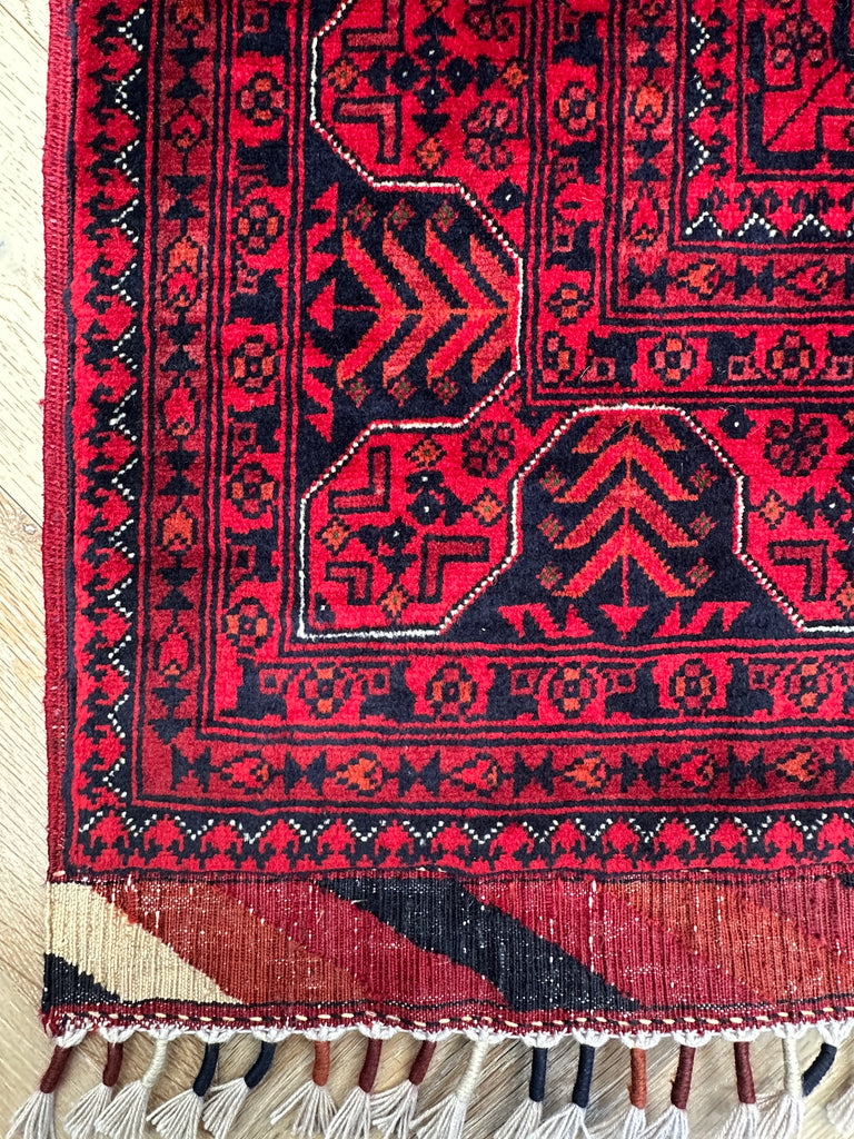 Afghan elephant foot rug 232x171 cm