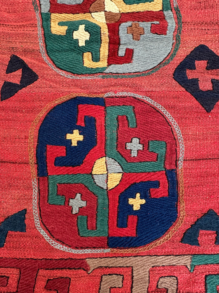 Afghan handmade tribal rug Suzani, size 278x194 cm