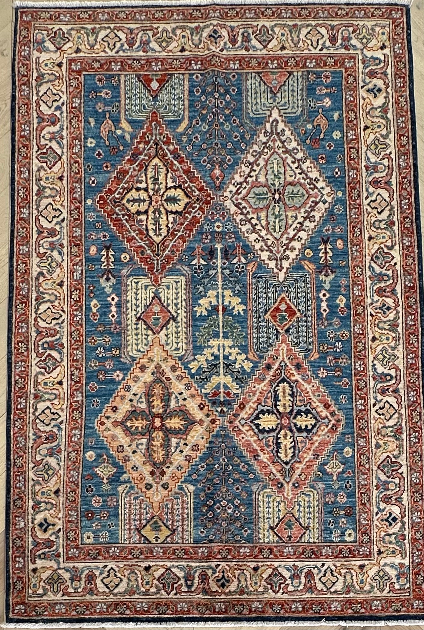 Afghan handmade rug,Chobi. Size:192x125 cm