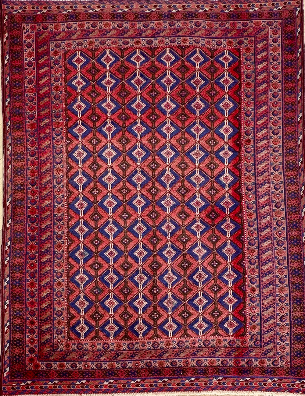 HANDMADE AFGHAN MUSHWANI KILIM | 196x148 CM|