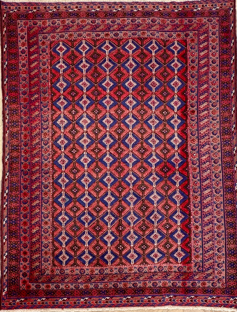 HANDMADE AFGHAN MUSHWANI KILIM | 196x148 CM|