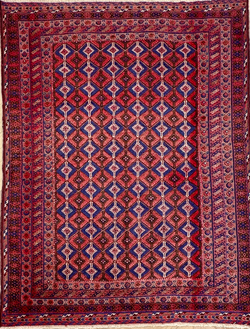 HANDMADE AFGHAN MUSHWANI KILIM | 196x148 CM|