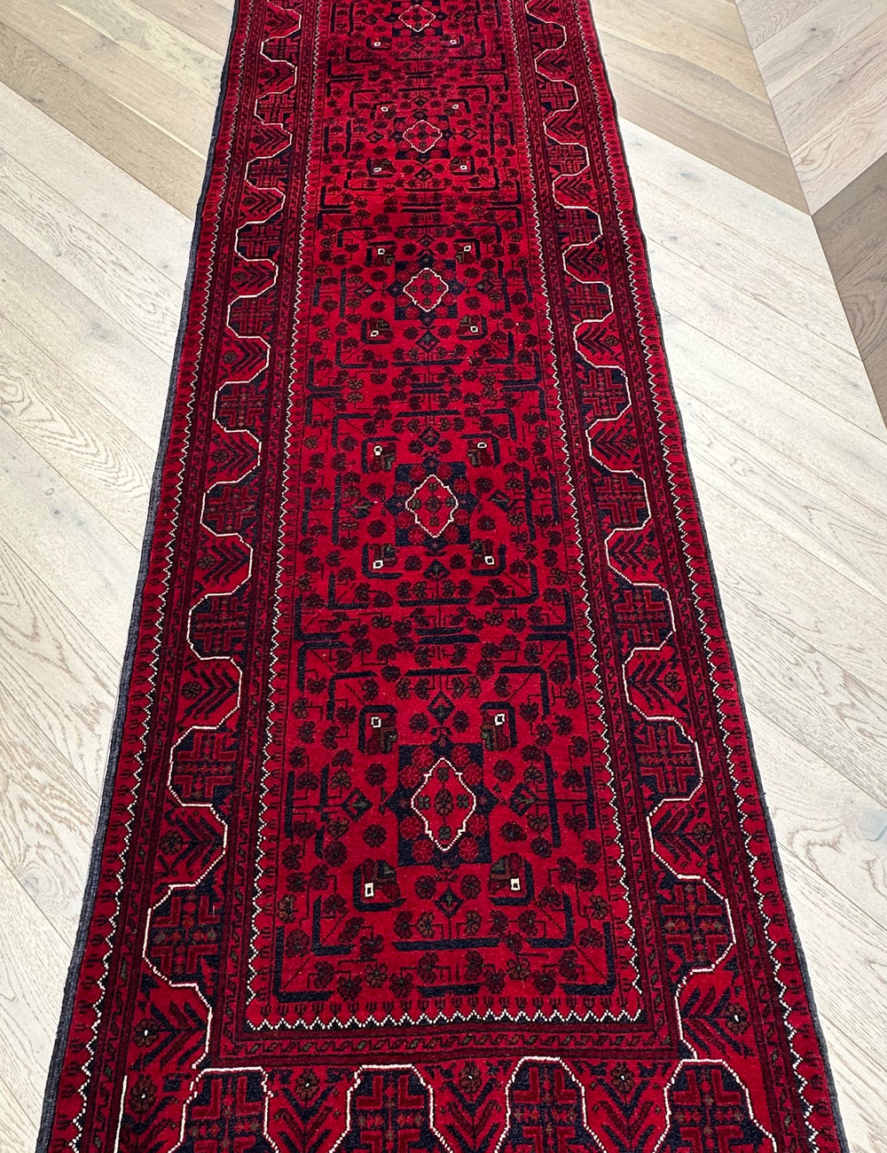 Khal Mohammadi 294x77 cm - Traditional red rug runner
