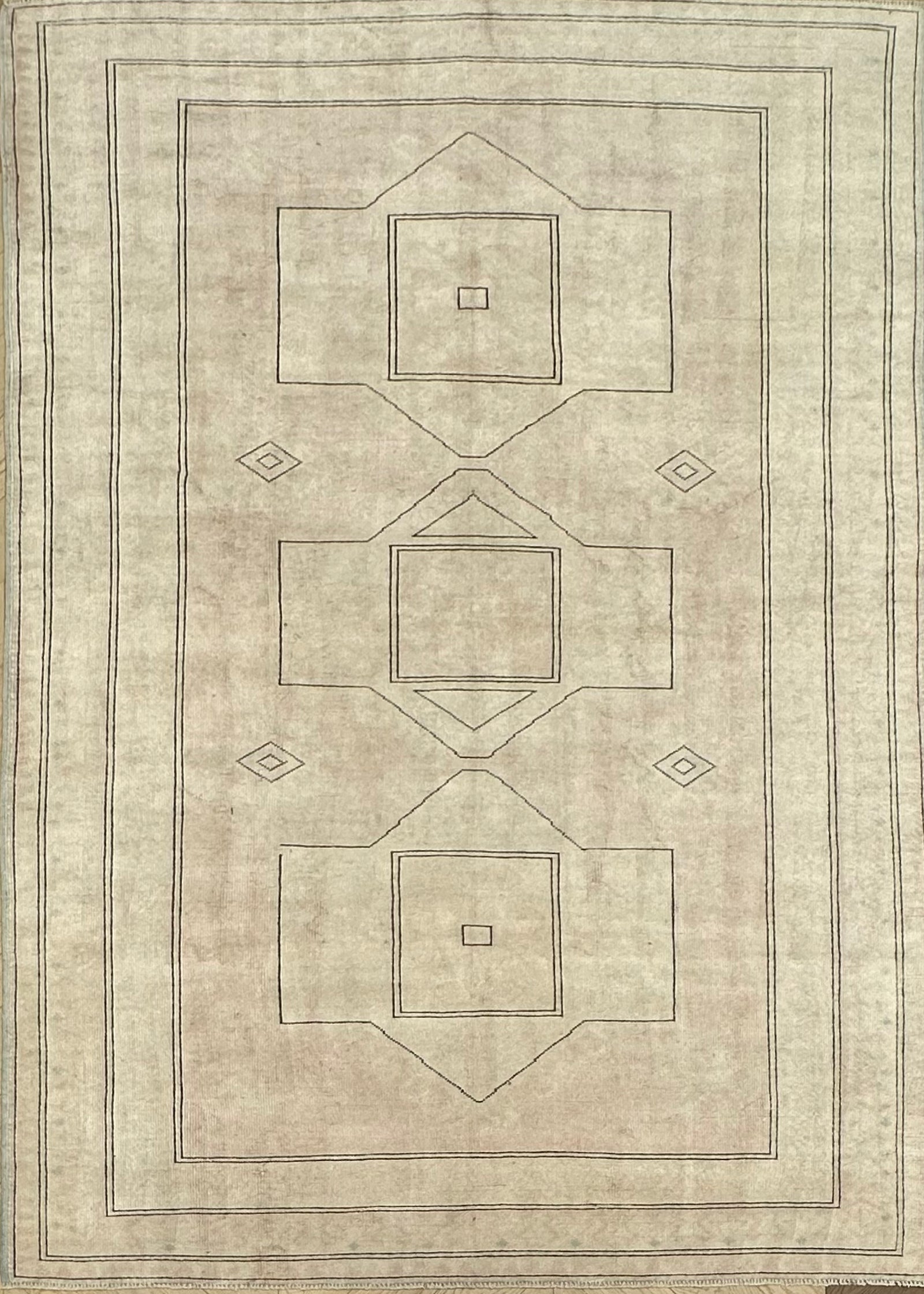 Hand woven Turkish vintage rug 271x193 cm