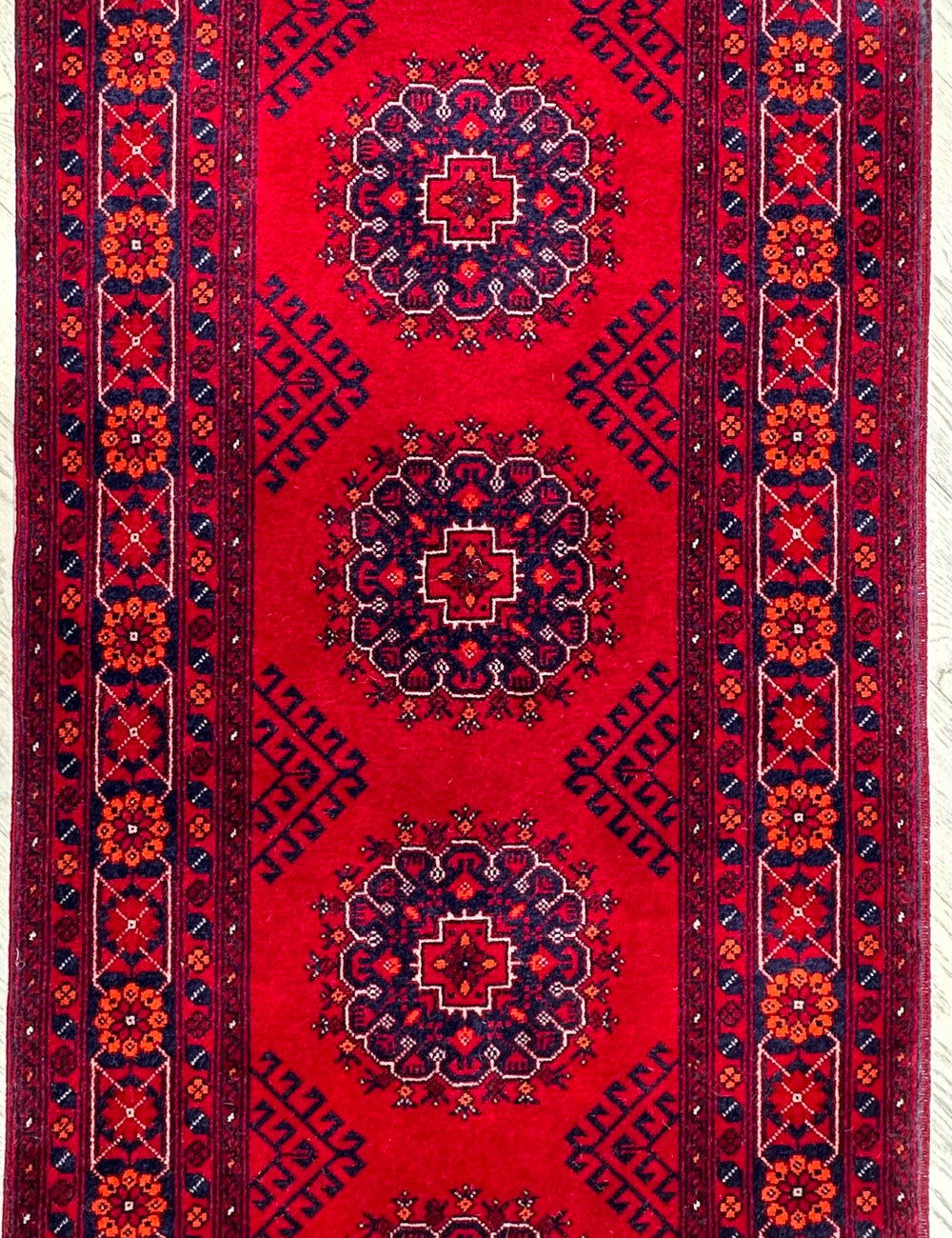 Khal Mohammadi 196x77 cm - Traditional red rug runner
