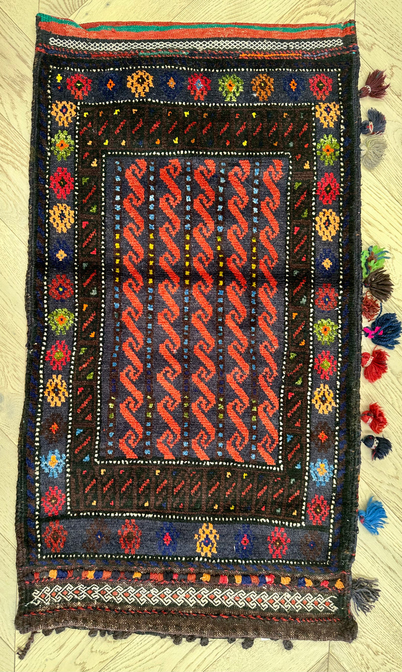 Handmade Afghan tribal Saddle bag/Cushion.Size 106 x57 cm