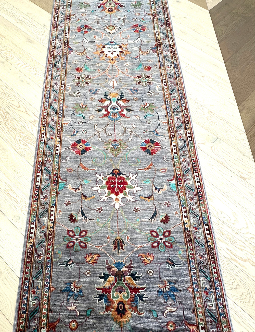 Handmade Chobi rug-runner 306x82 cm