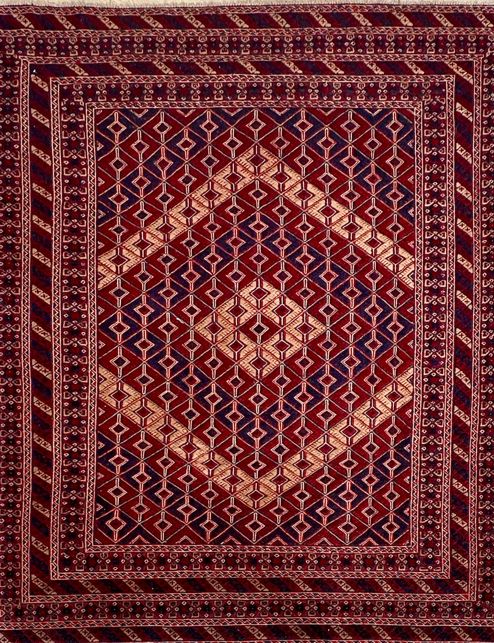 HANDMADE AFGHAN MUSHWANI KILIM | 200x161 CM|