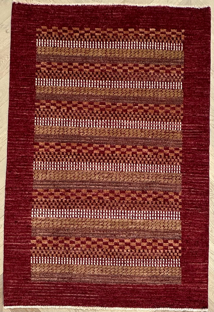 HANDMADE AFGHAN MUSHWANI KILIM | 185x122 CM| - SamaRugs
