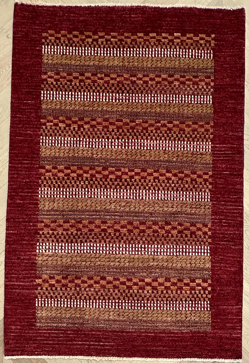 HANDMADE AFGHAN MUSHWANI KILIM | 185x122 CM| - SamaRugs