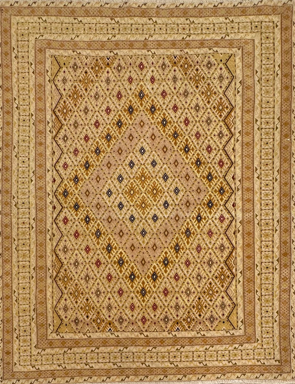 HANDMADE AFGHAN MUSHWANI KILIM | 190x135 CM|