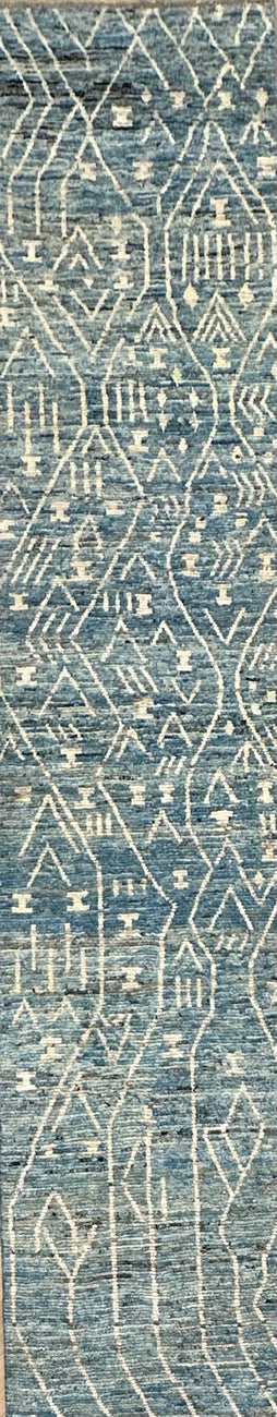 Afghan Atlas wool rug - boutique runner, Size 480x101 cm