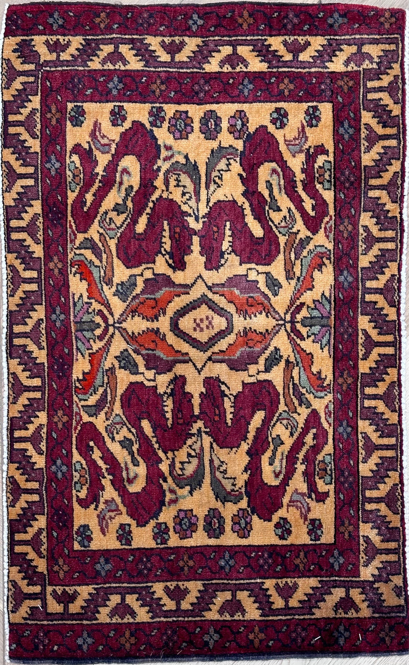 Handmade Afghan door mat rug